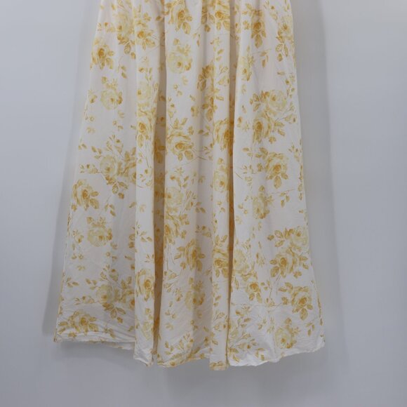Wayf Size Medium Yellow Floral Maxi Dress - Picture 3 of 7